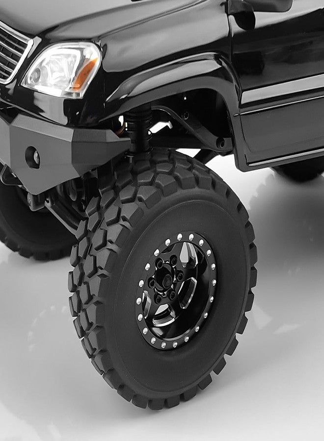 مجموعة عجلات MORLORDY 4 قطع مقاس 1.0 بوصة بنظام قفل الخرز، 30 مم، لسيارات Axial SCX24 Gladiator Deadbolt Bronco C10 JLU 1/24 RC Crawlers، قطع غيار للترقية (أسود) - Image 2